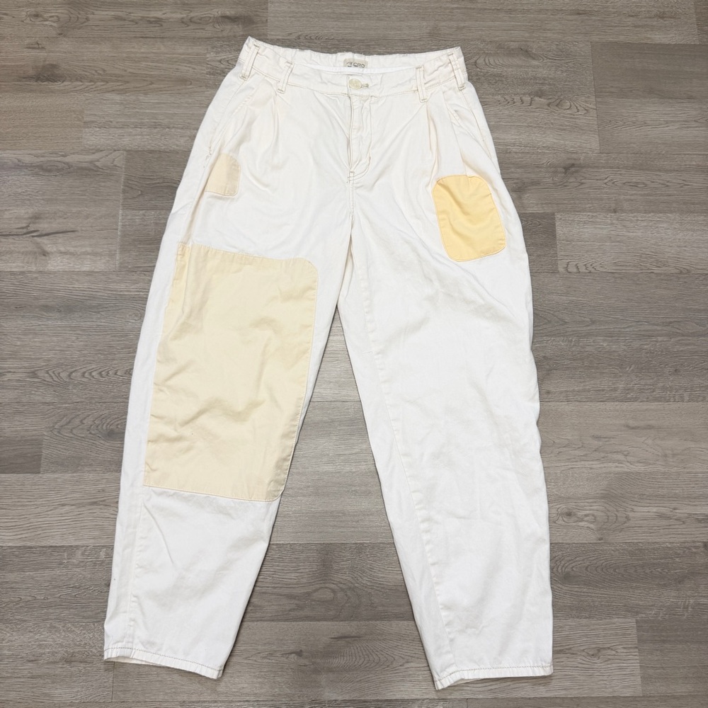 Anthropologie Pilcro Rolled-Hem Utility Chino Patch Pant Size 27